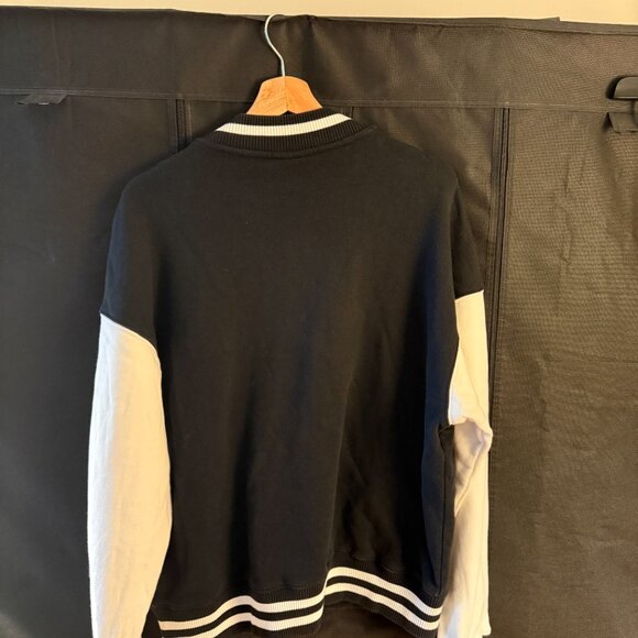 H&M Black & White “New York” Varsity Bomber Jacket - Picture 2 of 3
